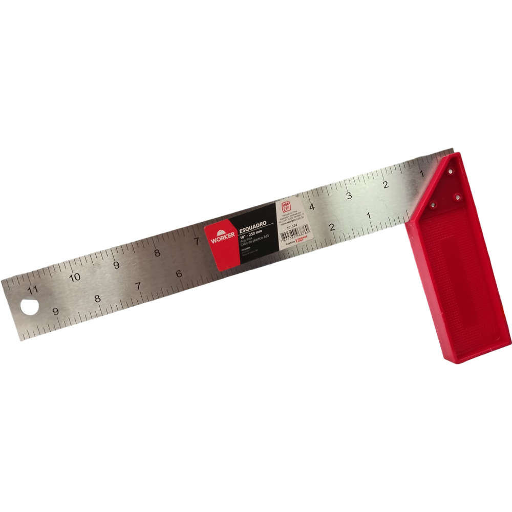 ESQUADRO ACO INOX 10" - WORKER
