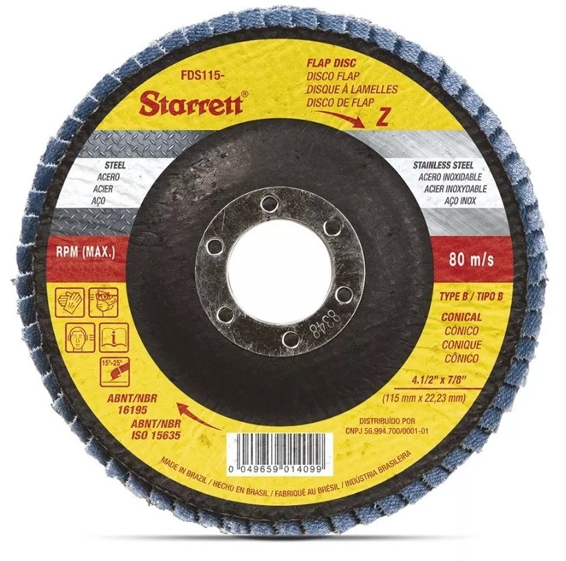 DISCO FLAP STARRETT 4.1/2 GR 040