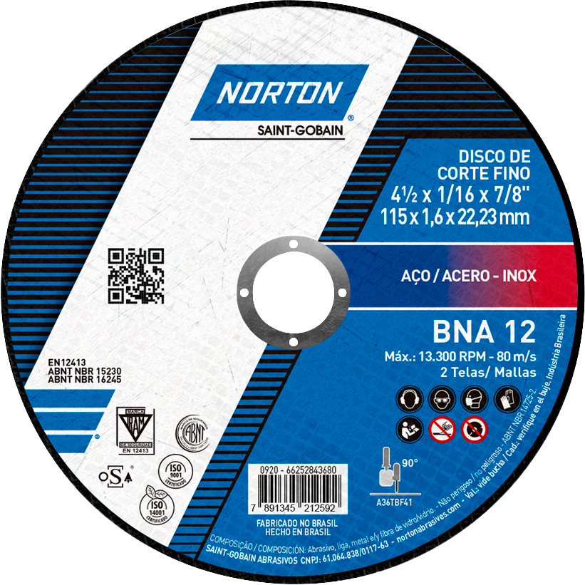 DISCO DE CORTE BNA12 7"